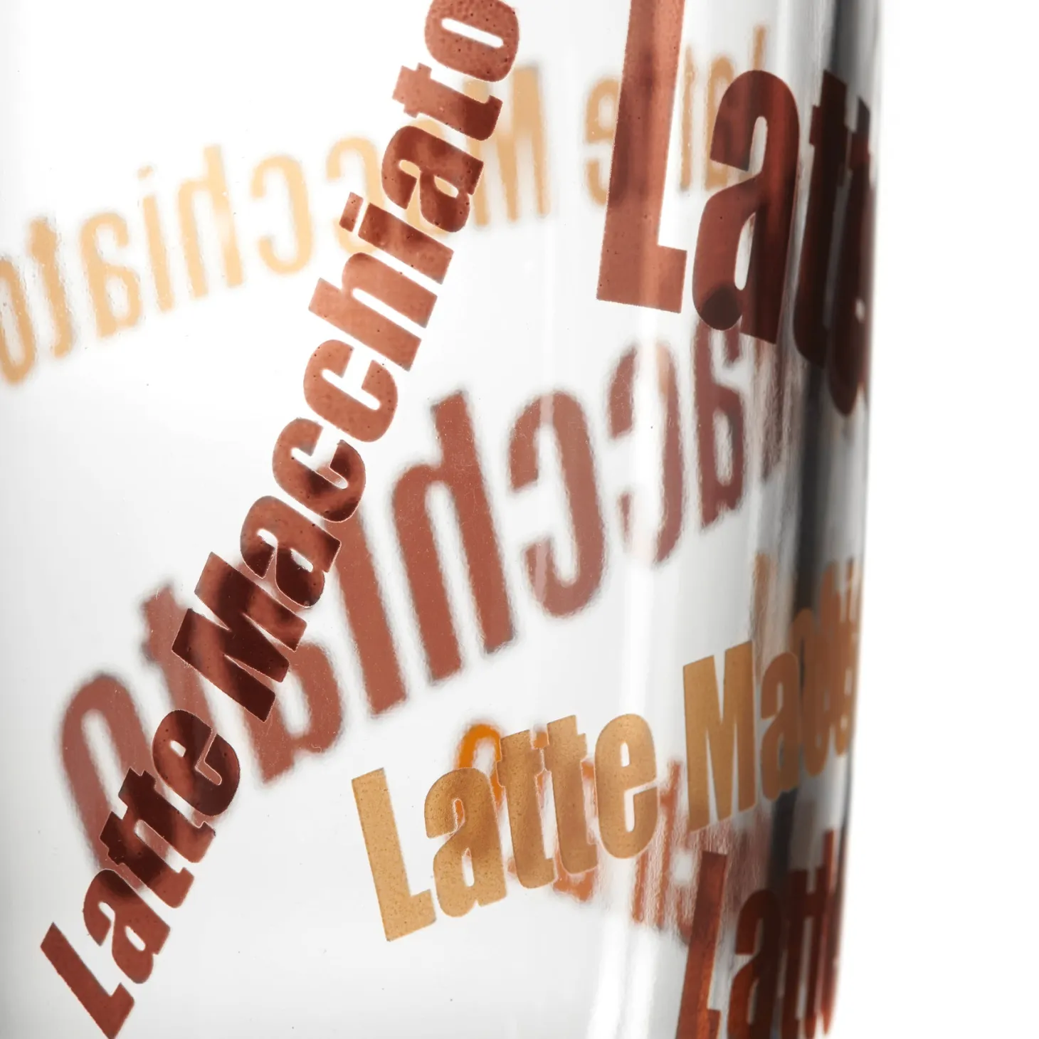 2 Latte Macchiato Tassen NAPOLI 380 ml 3 farbig + 2 Löffel