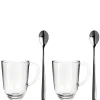 2 Latte Macchiato Tassen NAPOLI 380 ml + 2 Löffel