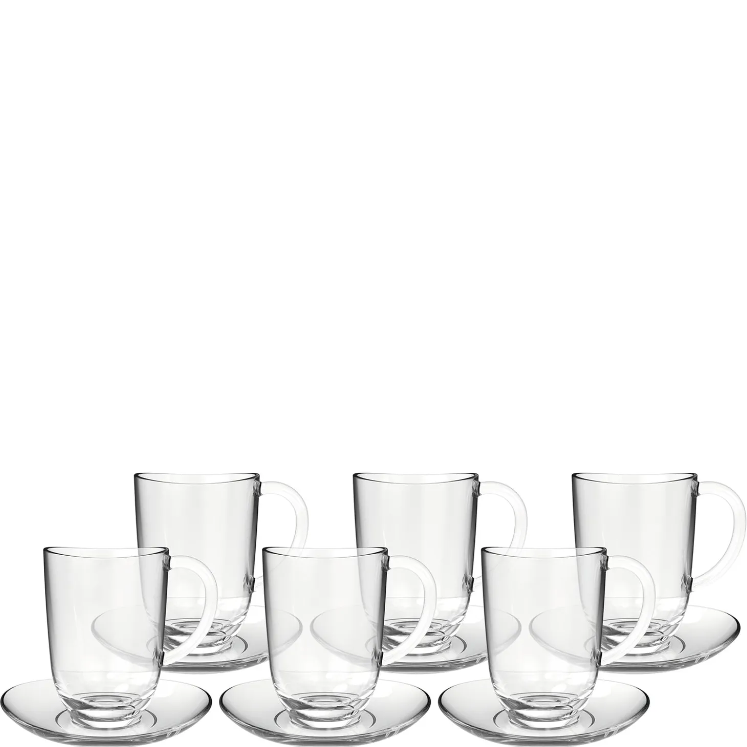 6 Latte Macchiatotassen NAPOLI 380 ml mit Untertassen