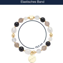 Armband HOPE gold/grau mit persönlicher Gravur