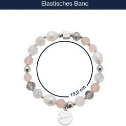 Armband HOPE silber/rose mit persönlicher Gravur