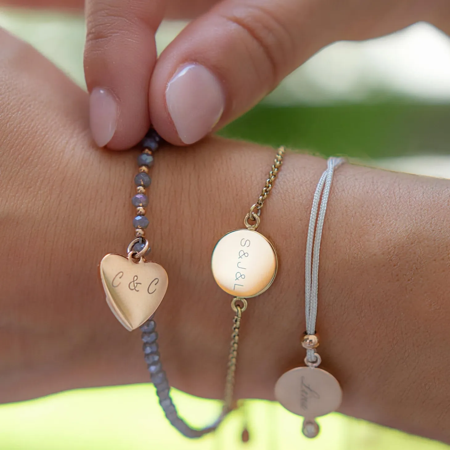 Armband MARLA gold mit persönlicher Gravur