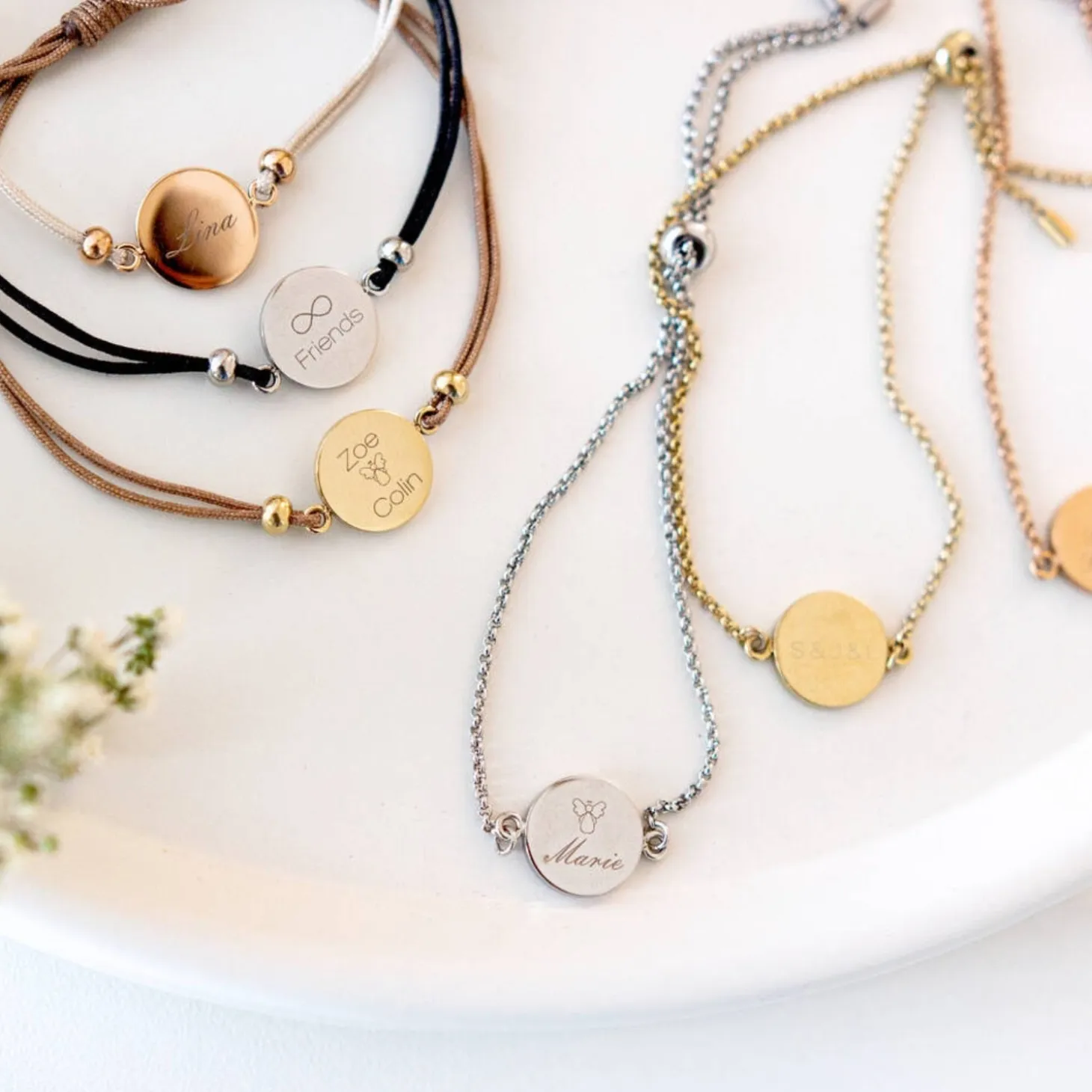 Armband MARLA silber mit persönlicher Gravur