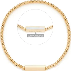 Armband PILEA gold mit persönlicher Gravur