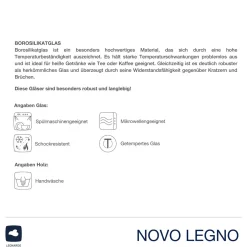 Becher NOVO LEGNO 430 ml 2er Set