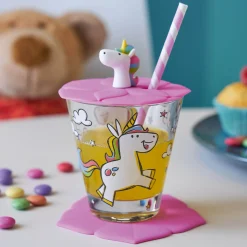 Deckel BAMBINI 9 cm rosé Einhorn