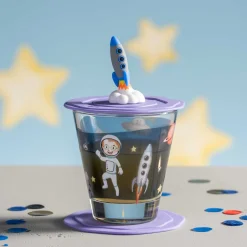 Deckel lila BAMBINI AVVENTURA Rakete
