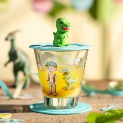 Deckel türkis BAMBINI AVVENTURA Dinosaurier