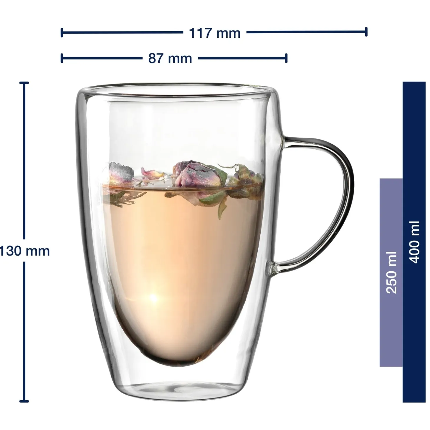 Doppelwandtasse DUO 400 ml 4er-Set