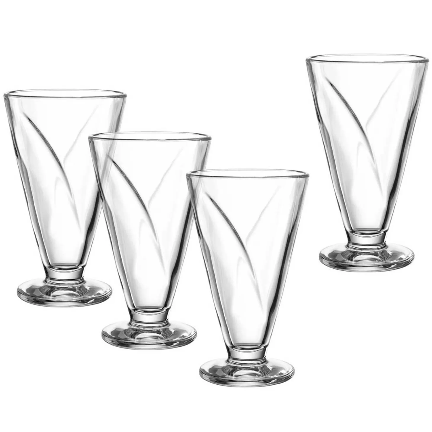 Eisbecher aus Glas CONO 360 ml 4er-Set