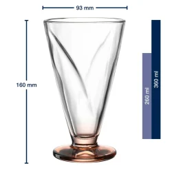 Eisbecher aus Glas CONO 360 ml 3er-Set