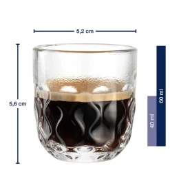 Espressoglas GOCCE 90ml 2. Variante 2er-Set