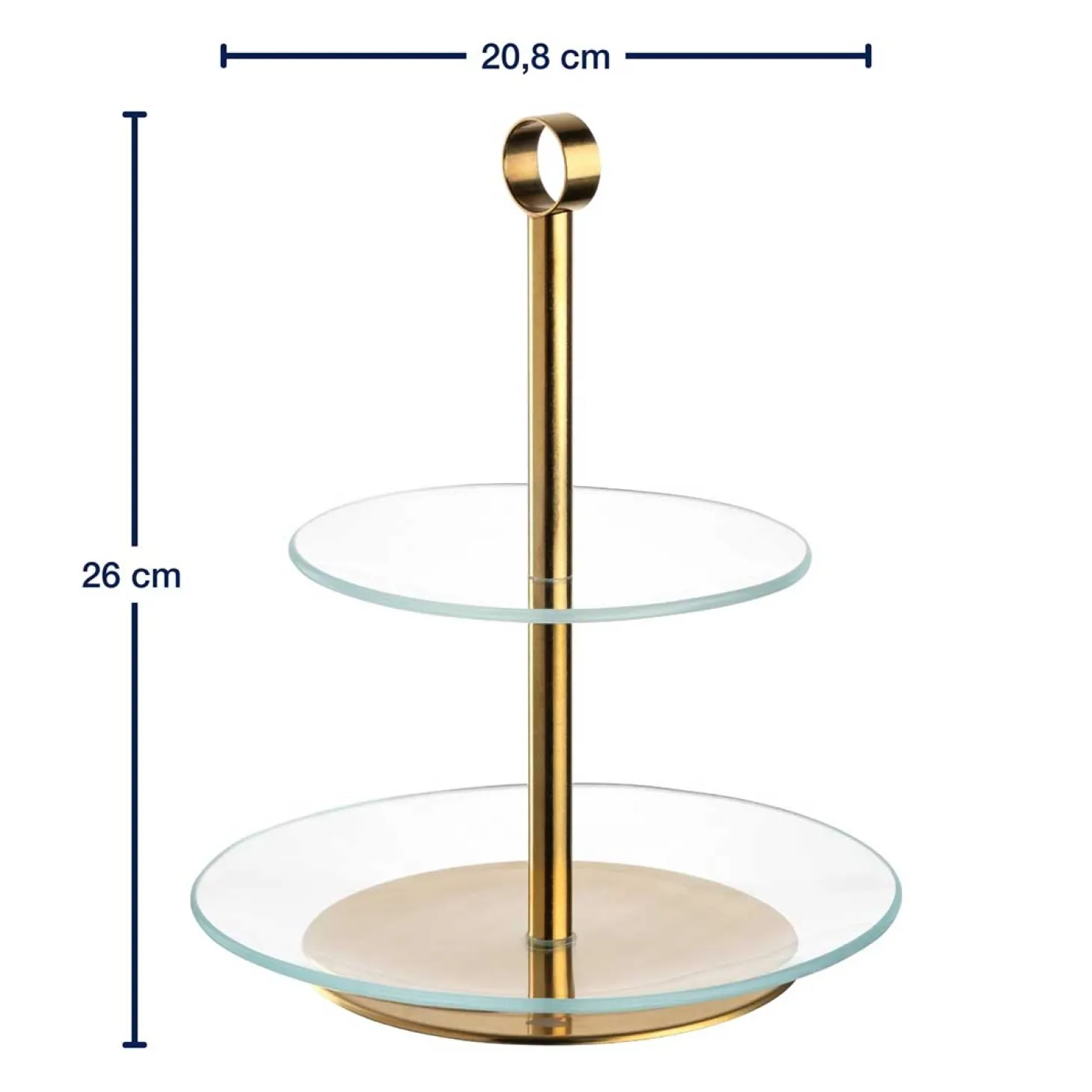 Etagere CENA gold 2-teilig