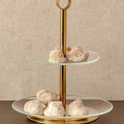 Etagere CENA gold 2-teilig