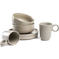 Geschirrset ROMA beige 6-teilig