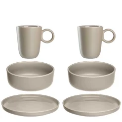 Geschirrset ROMA beige 6-teilig