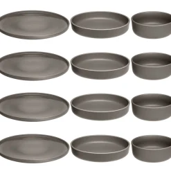 Geschirrset ROMA taupe 12-teilig