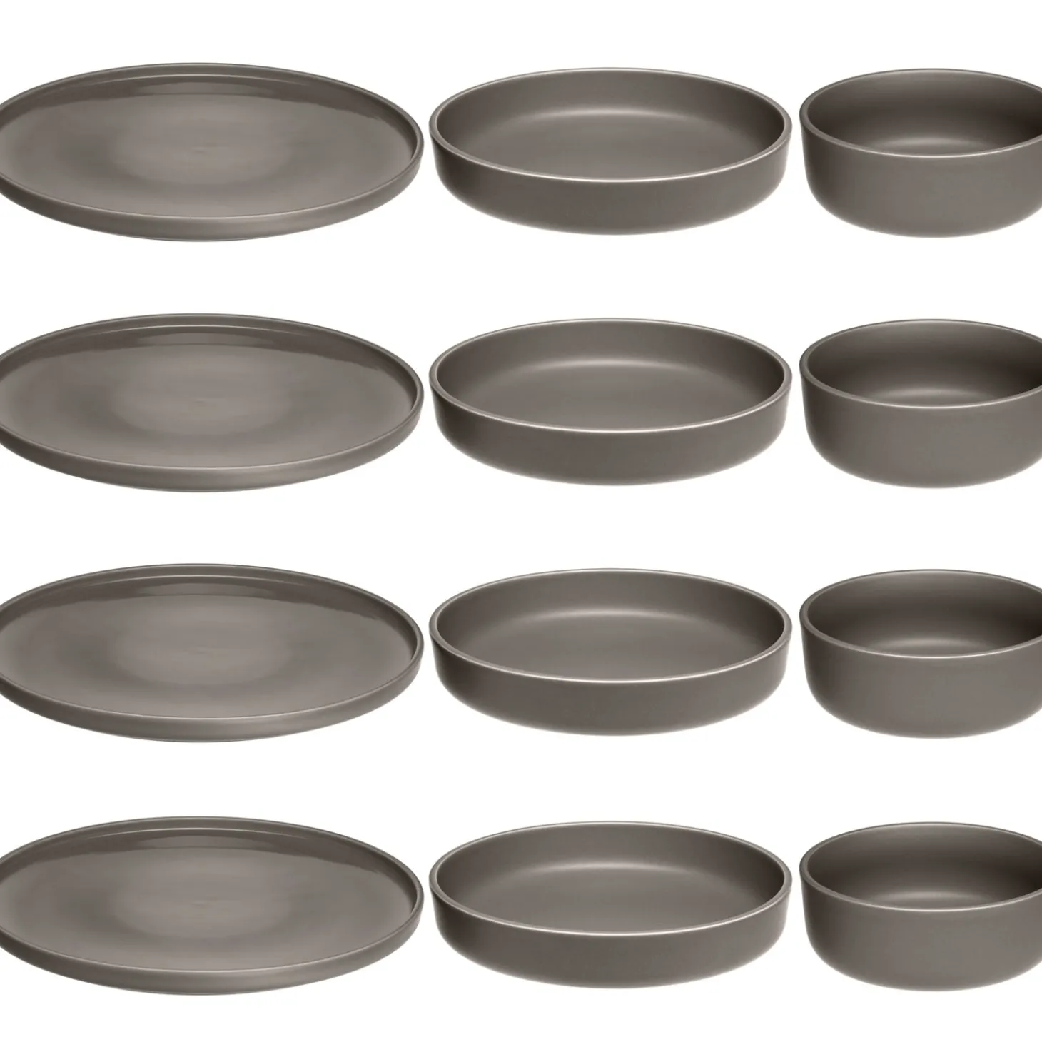 Geschirrset ROMA taupe 12-teilig