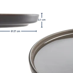 Geschirrset ROMA taupe 12-teilig