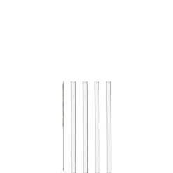 Glastrinkhalme CIAO 15 cm 4er-Set + Reinigungsbürste