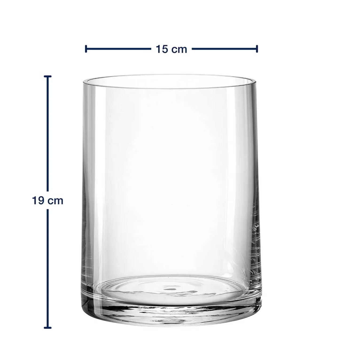 Glasvase NOVARA 19 cm klein