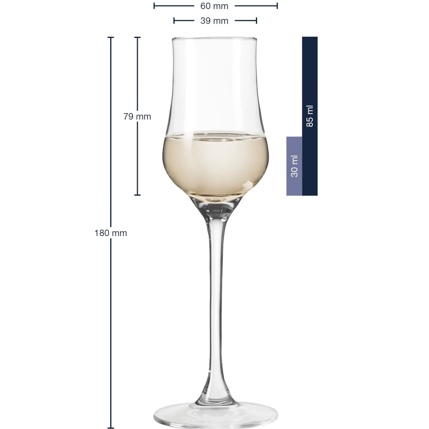 Grappaglas CIAO+ 85 ml 6er-Set