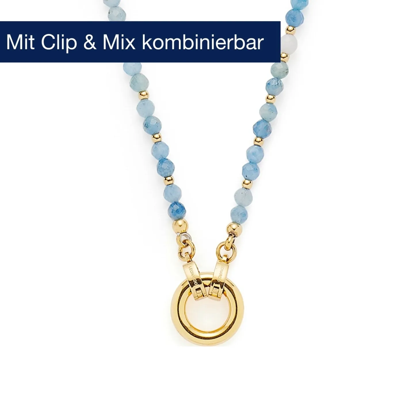 Halskette BISCA 80 cm gold Clip & Mix