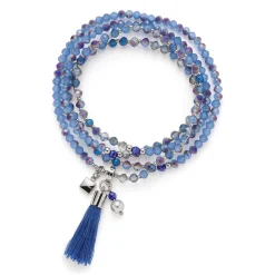 Halskette DONNA 80 cm blau Sommer