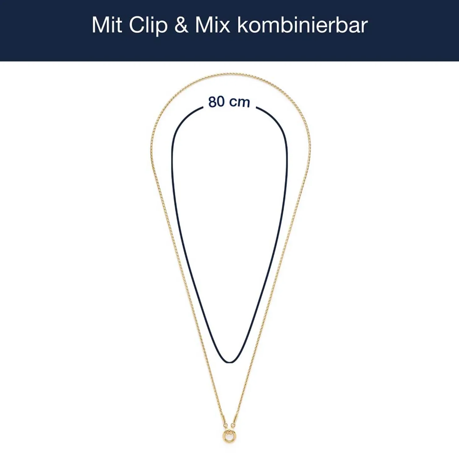 Halskette SONJA 80 cm gold Clip & Mix