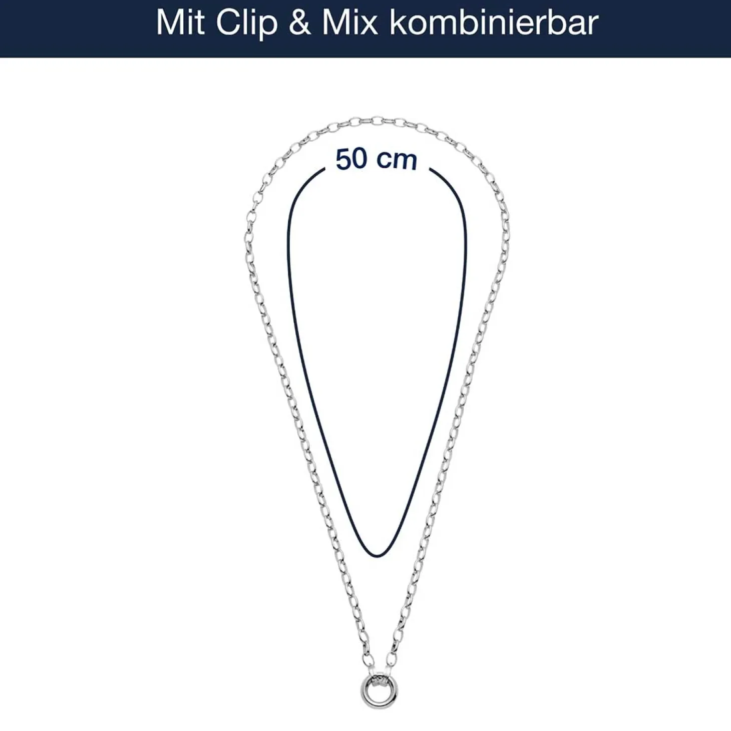 Halskette TOMKE Clip & Mix 50 cm