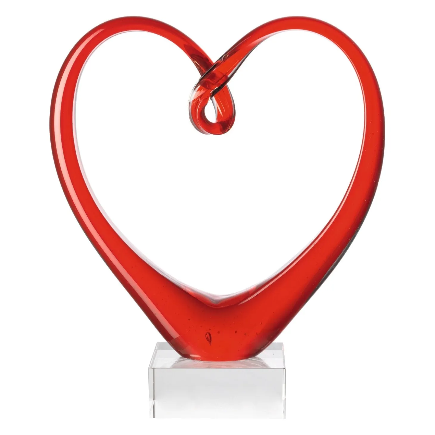 Herzskulptur HEART 24 cm rot mit persönlicher Gravur