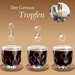 Kaffeeglas GOCCE 220ml 2. Variante 2er-Set