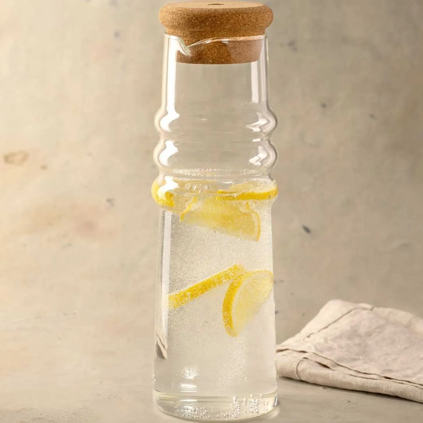Karaffe SOLE 0,9 l mit Korkstopfen