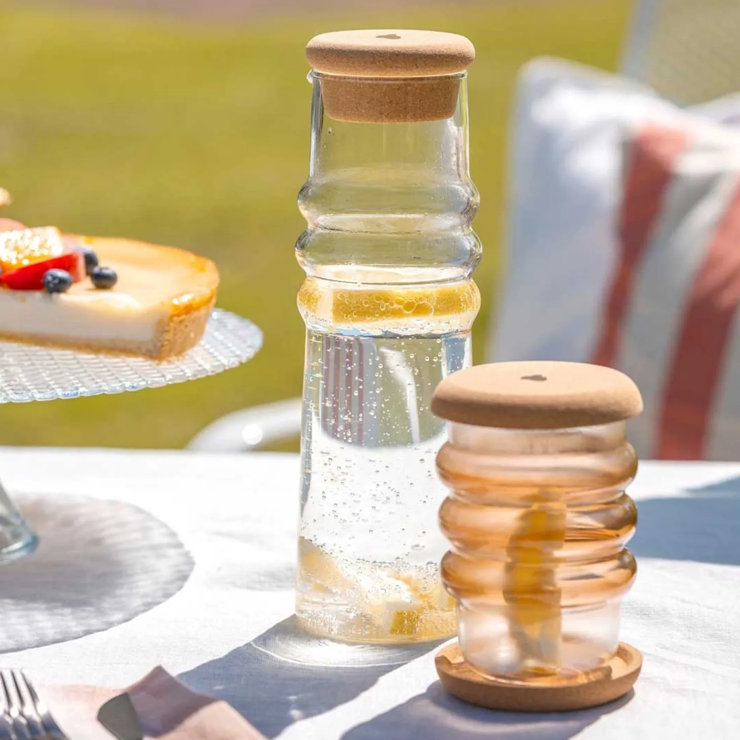 Karaffe SOLE 0,9 l mit Korkstopfen