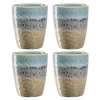 Keramikbecher MATERA 300ml blau/anthrazit/beige 4er-Set