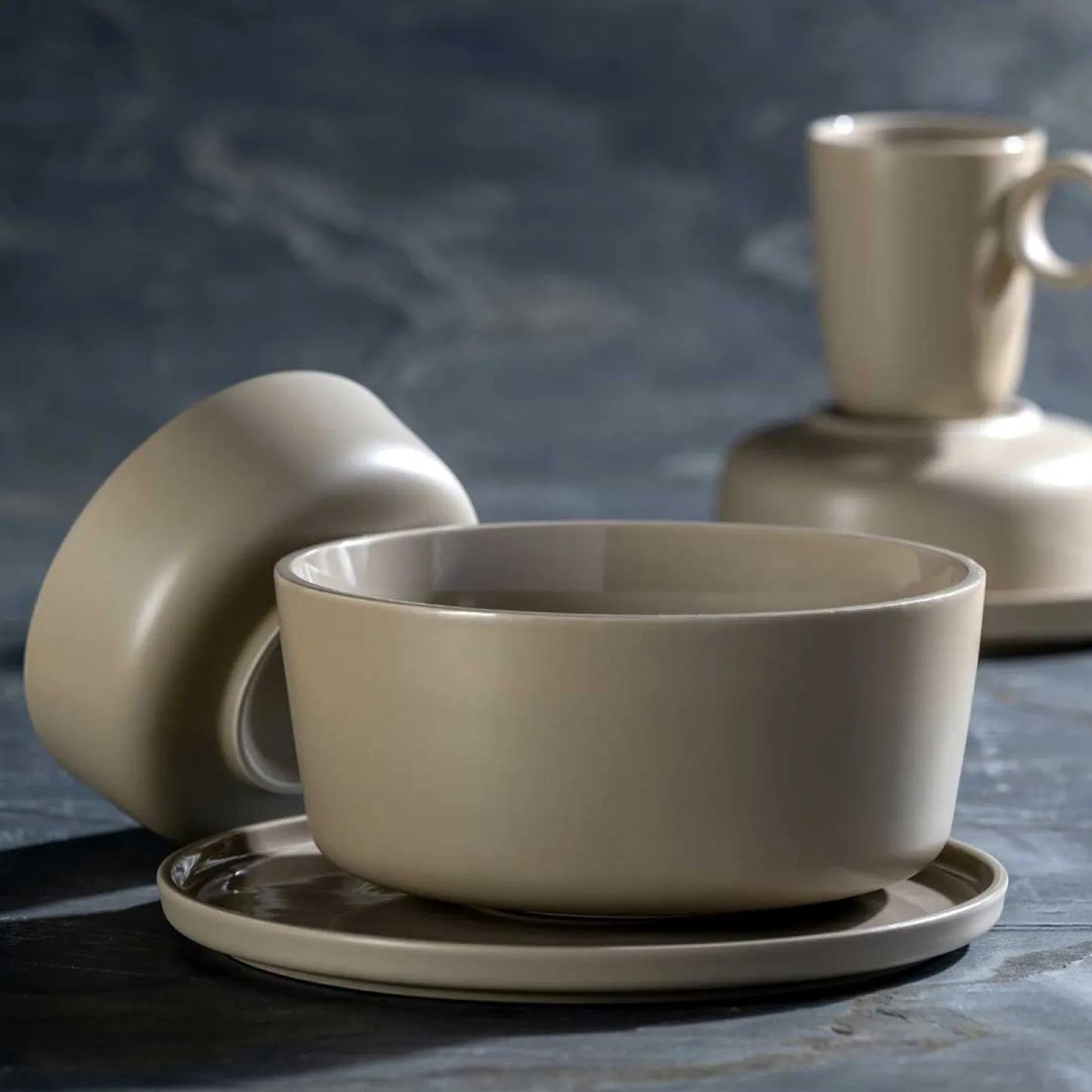 Keramikschale ROMA 23 cm beige