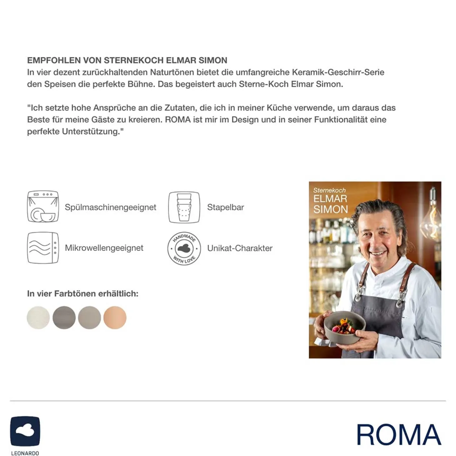 Keramikschale ROMA 23 cm beige