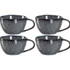 Keramiktasse MATERA 290 ml anthrazit 4er-Set
