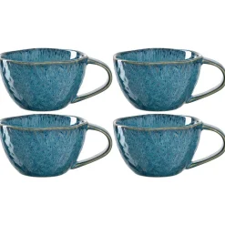 Keramiktasse MATERA 290 ml blau 4er-Set