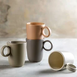 Keramiktasse ROMA 400 ml taupe 6er-Set