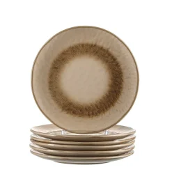 Keramikteller MATERA 23 cm beige 6er-Set