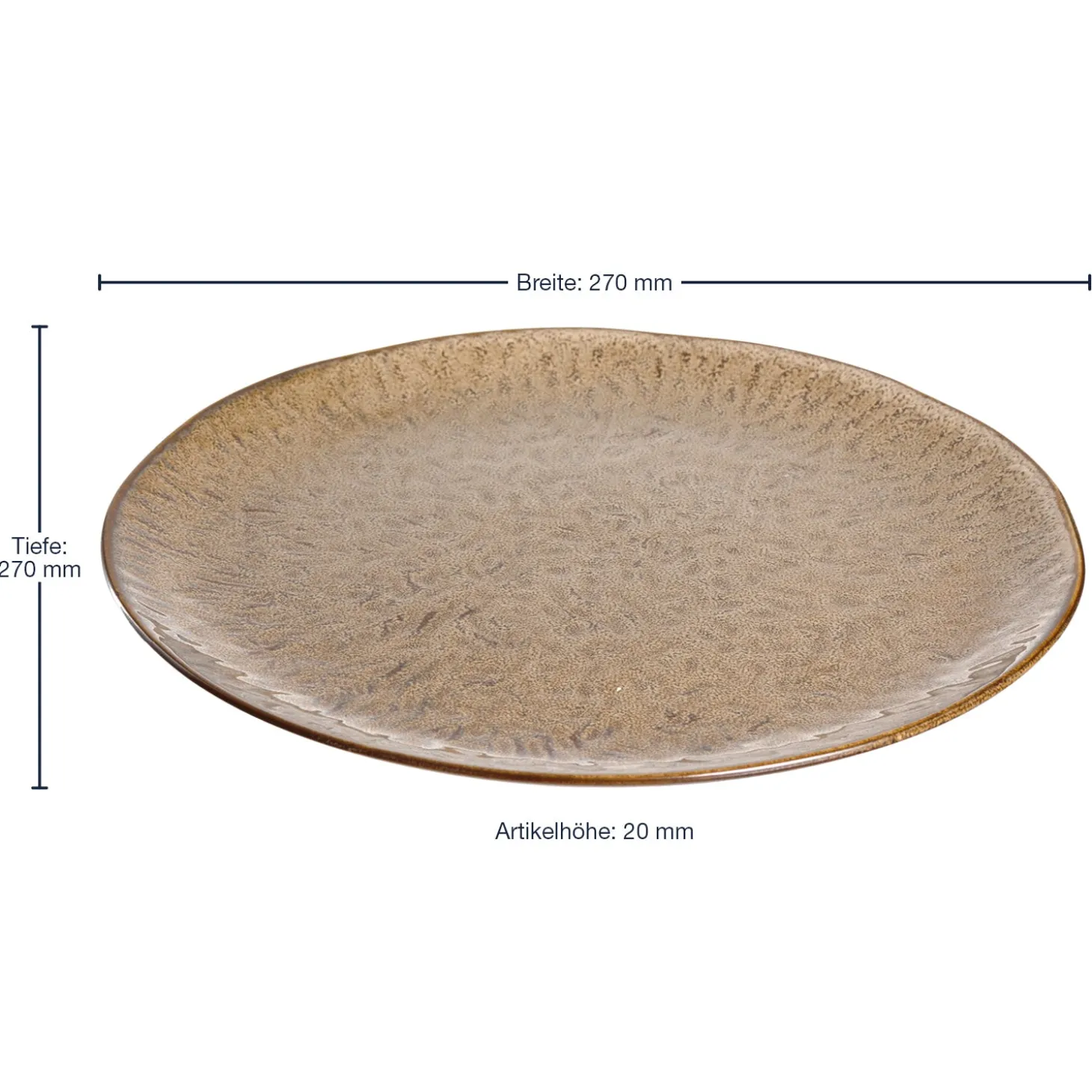 Keramikteller MATERA 27 cm beige 6er-Set