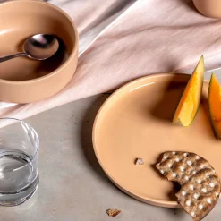 Keramikteller ROMA 22 cm apricot 6er-Set