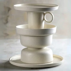Keramikteller ROMA 22 cm creme 6er-Set