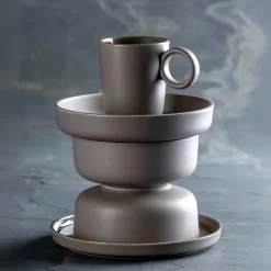 Keramikteller ROMA 22 cm taupe 6er-Set