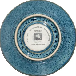 Keramikuntertasse MATERA 11 cm blau 4er-Set