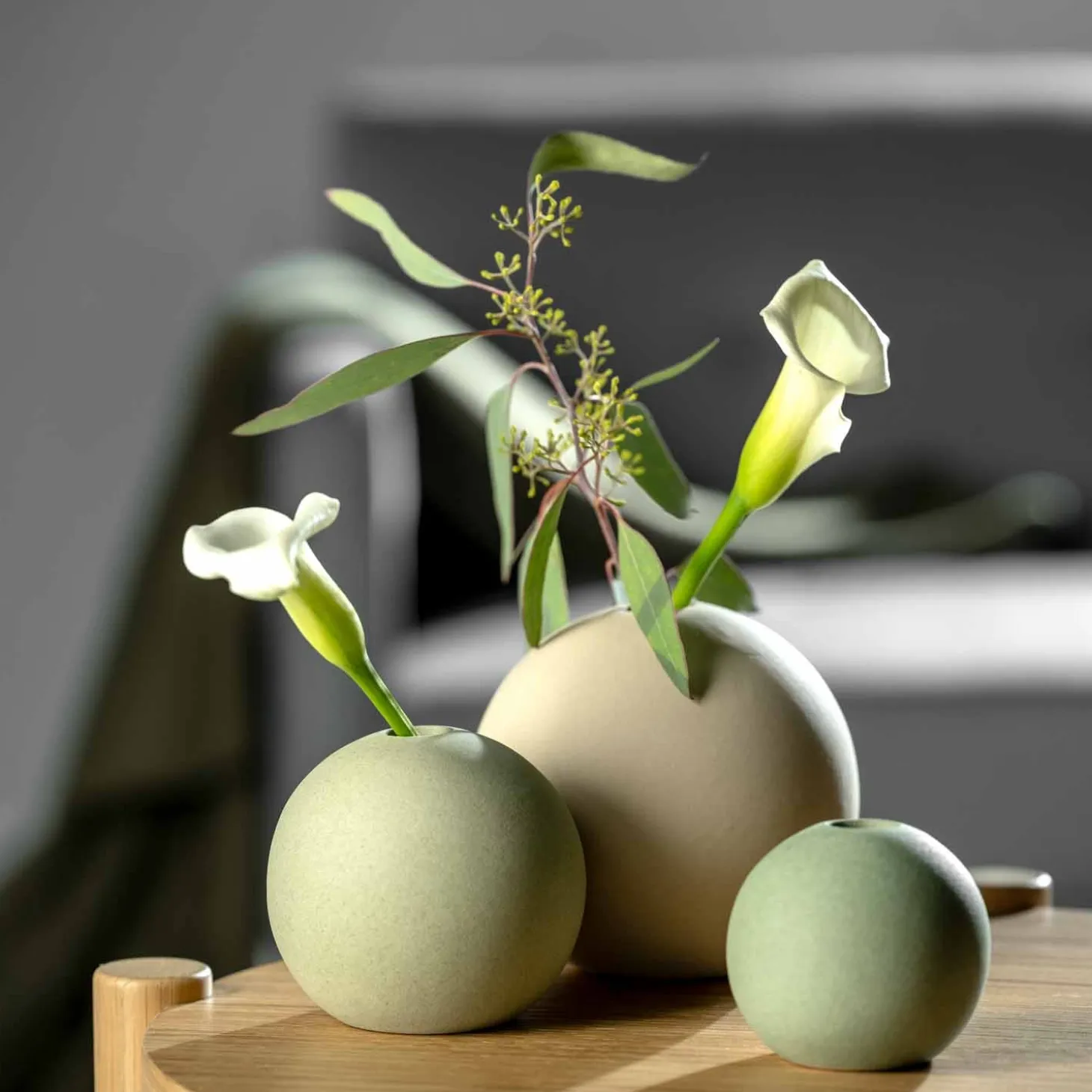 Keramikvase BOLLA 9 cm hellgrün