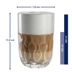 Latte Macchiato Glas GOCCE 380ml 2. Variante 2er-Set
