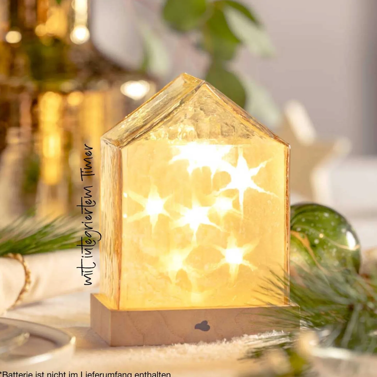 LED Haus 18 cm amber MAGICO