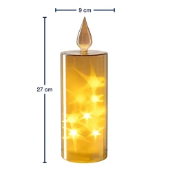 LED Kerze CAPANNA 27 cm gold